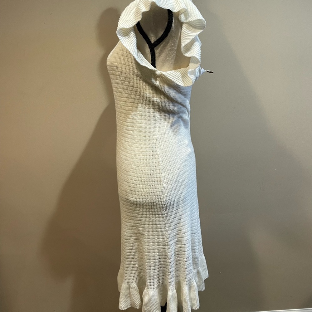 House of Harlow 1960 Knit Ruffle Cream Dress - Picture 14 of 14